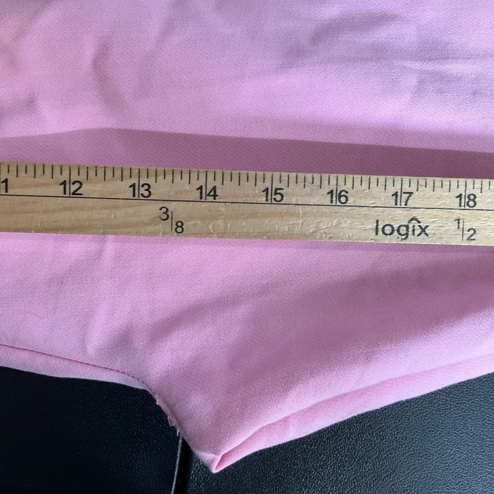 Zara Trousers Women Large Pink High Waist Tapered Cigarette Pants Coquette‎ Bold